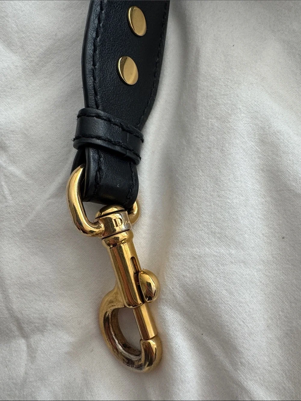 Dior Beige & Black Adjustable Bag Strap